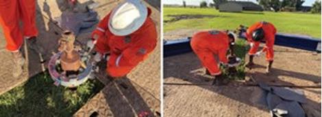 Rigging up a pneumatic casing cutter